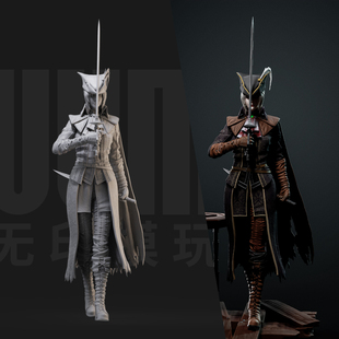 玛利亚夫人 血缘诅咒 1/24白模GK手办 35比例兵人3D打印模型 640