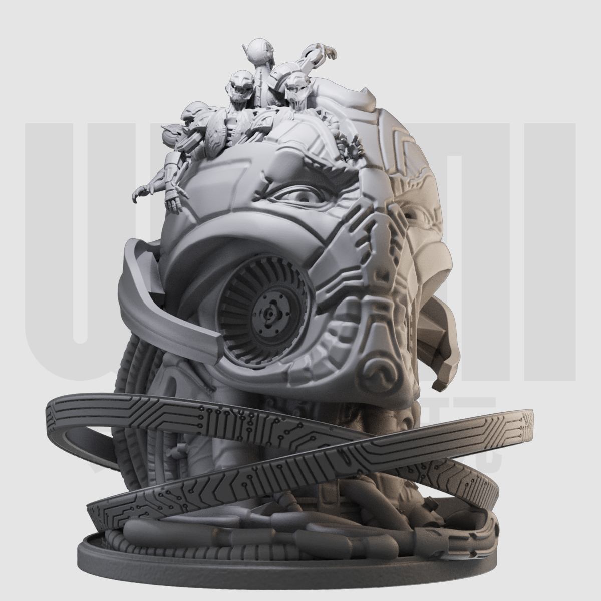 奥创胸像双版本 复仇者联盟2 1/16树脂白模 10比例GK手办模型 229