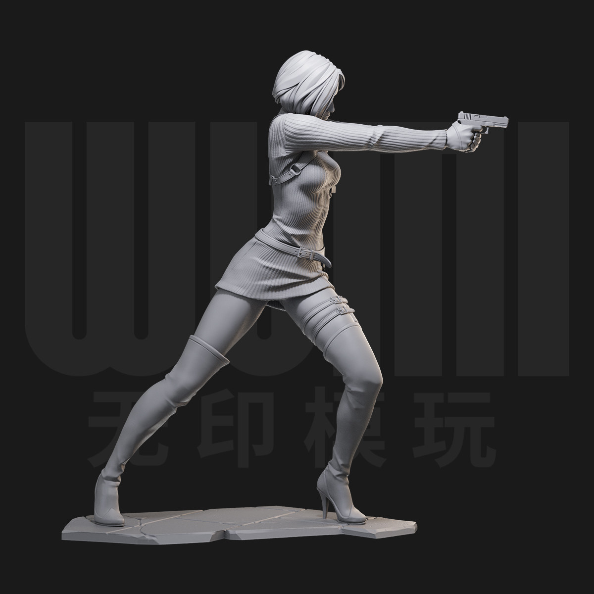 1/24 艾达王 生化危机 游戏18比例GK白模手办3D打印兵人模型 4327图片