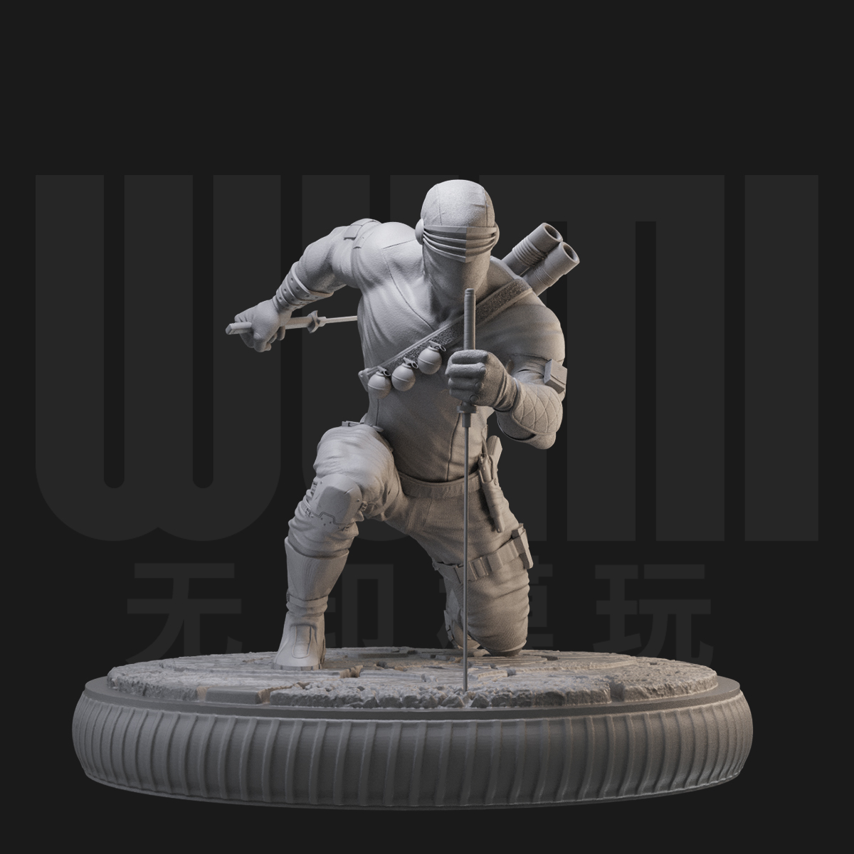 1/24蛇眼 特种部队G.I.Joe 18比例GK白模手办 3D打印兵人模型2209