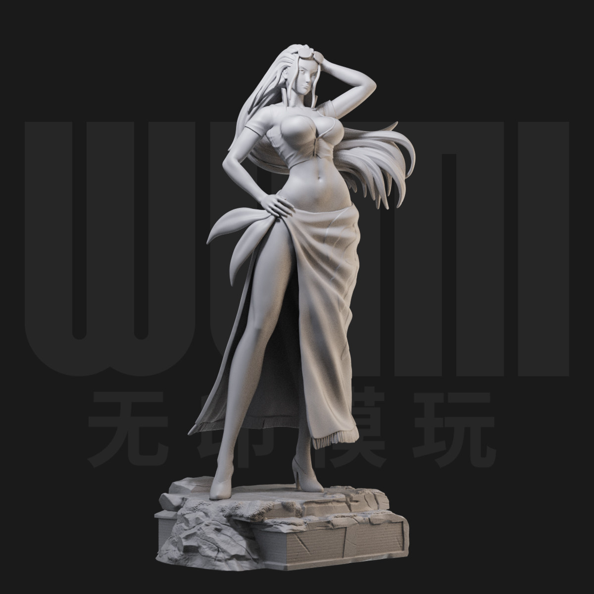 海贼王 罗宾 比基尼 1/24白模gk手办 18比例兵人3d打印模型 1717