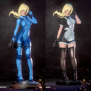 1/24 萨姆斯阿兰 银河战士 18比例GK白模手办3D打印兵人模型 5427