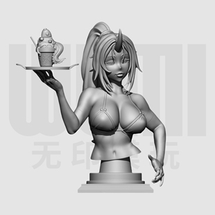 转生史莱姆 紫苑 1/10胸像白模 16比例GK树脂白模手办模型 1694