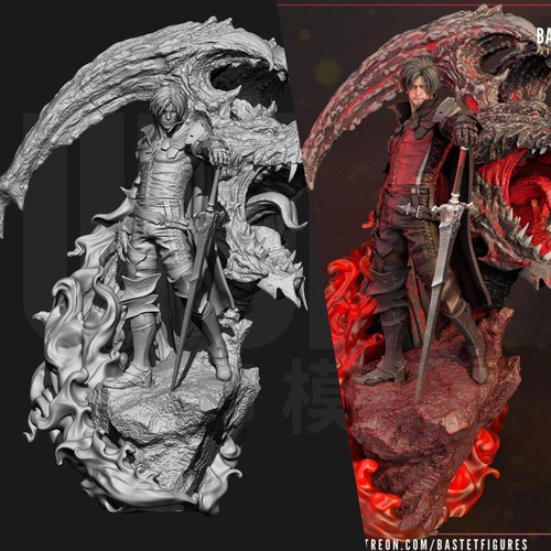 最终幻想 克莱夫 1/24GK 白模手办 18比例树脂3D打印模型 7860