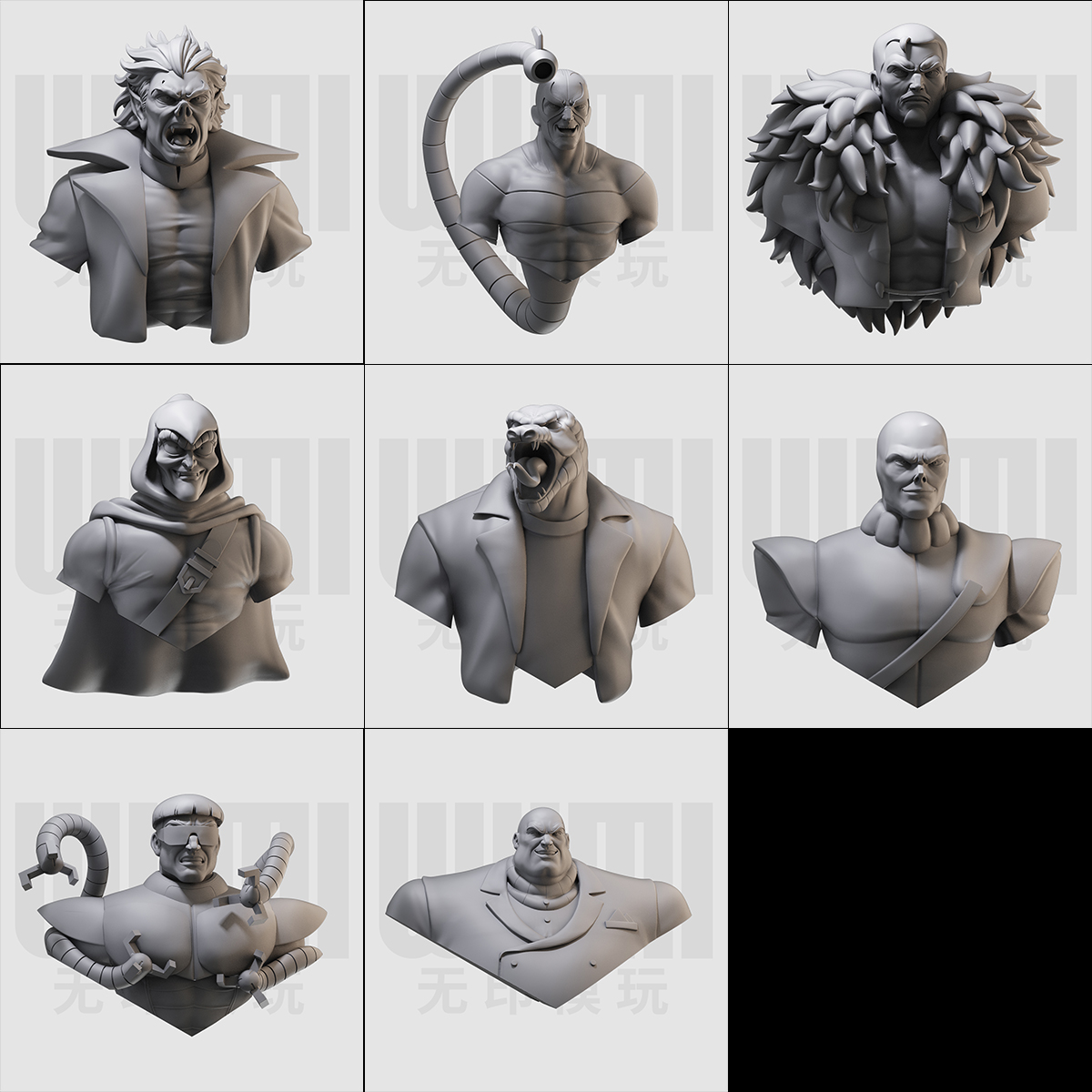 1/10 莫比亚斯 毒蝎 克莱文 漫威 16比例GK树脂白模手办模型 1268