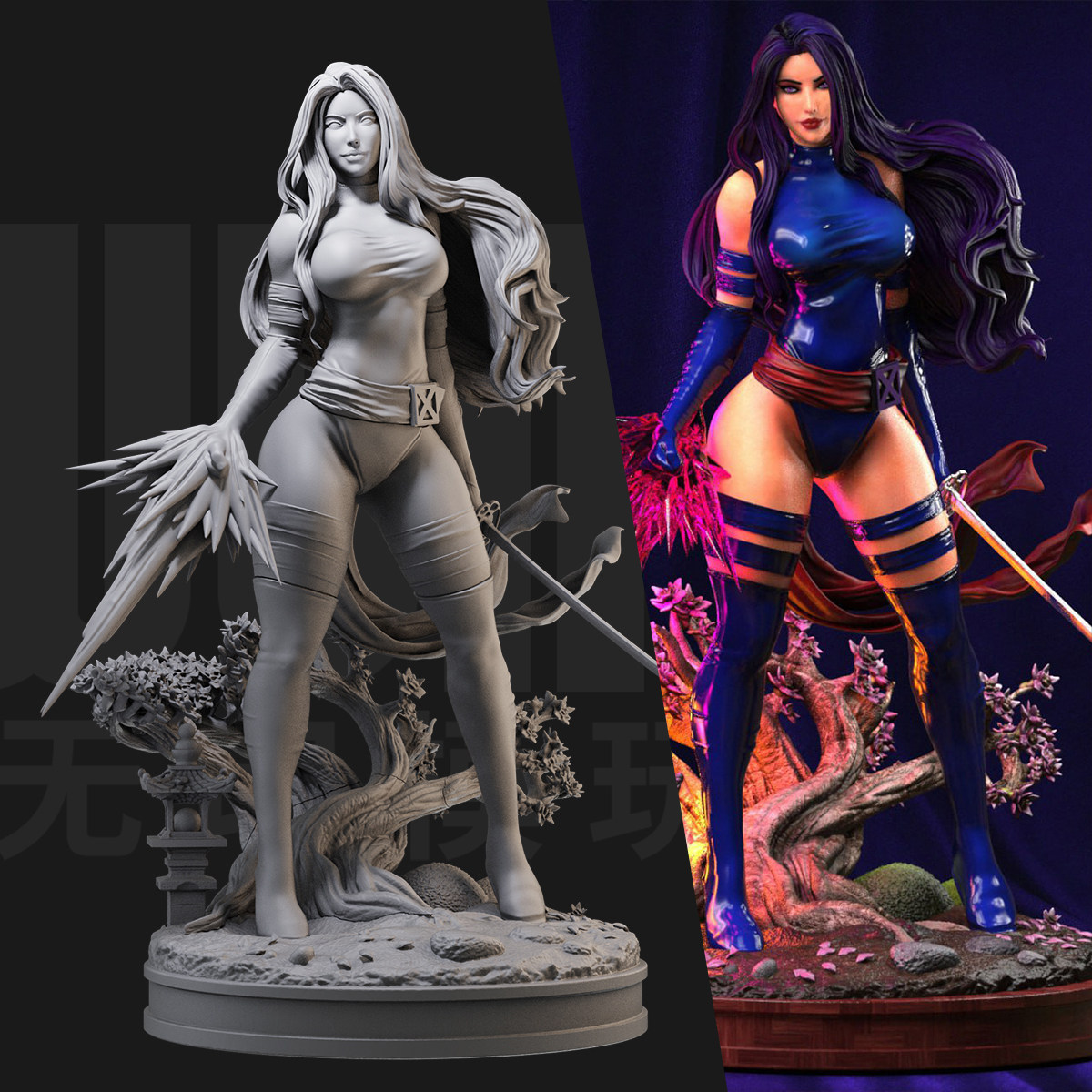 1/24 灵蝶 X战警 漫威美漫 18比例GK白模手办3D打印兵人模型 5430