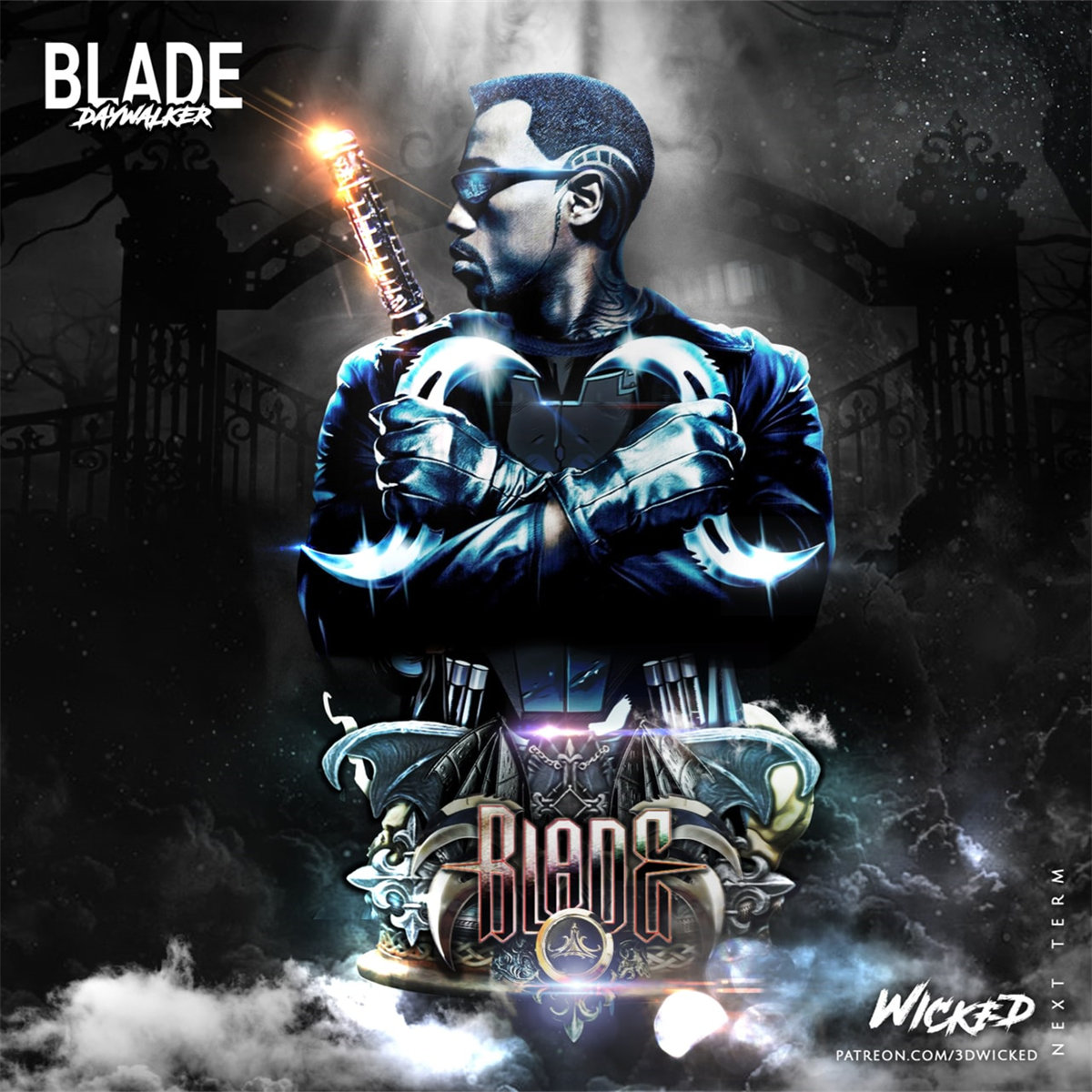 1/10 刀锋战士 漫威 真人 16比例GK树脂白模手办模型 970