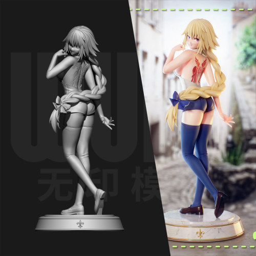 FATE 贞德 裁定者 1/24GK白模手办 18比例树脂3D打印模型 7227