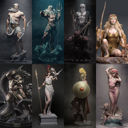 1/24 希腊众神 西方神话 18比例GK白模手办3D打印兵人模型 3206