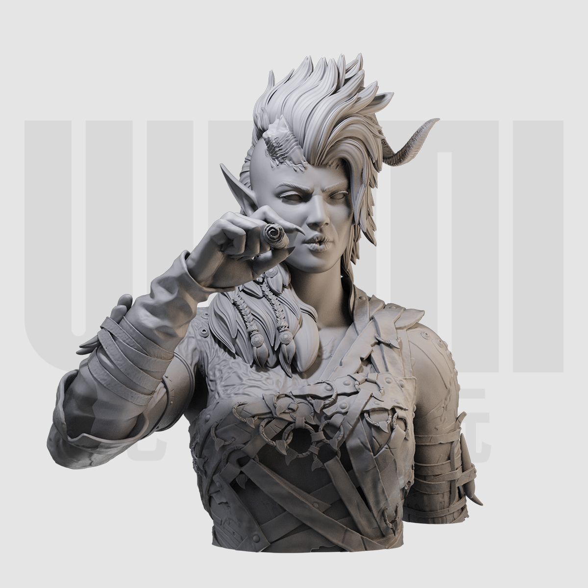 1/10 卡拉克 博德之门3 游戏 DND 16比例GK树脂白模手办模型 1216