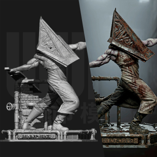 寂静岭 三角头 铁头哥 1/24GK白模手办18比例树脂3D打印模型 7169