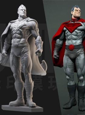 1/24 超人 DC红色之子 18比例GK白模手办 3D打印兵人模型 2526