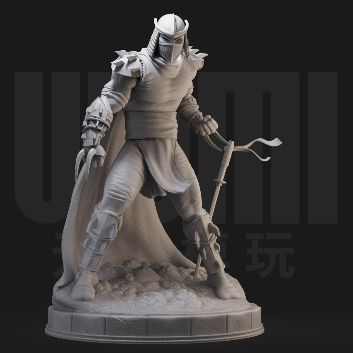 奥特姆施莱德 忍者神龟 1/24白模gk手办 35比例兵人3d打印模型473