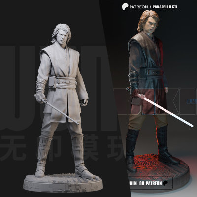 1/24安纳金 星球大战 电影 18比例GK白模手办3D打印兵人模型 4216