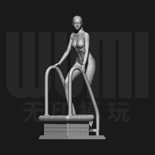 开放的美国学府 菲比 1/24手办GK白模 18比例3D打印兵人模型 3768