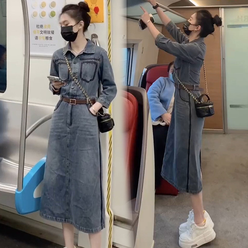 牛仔连衣裙2025春季新款女装连衣裙