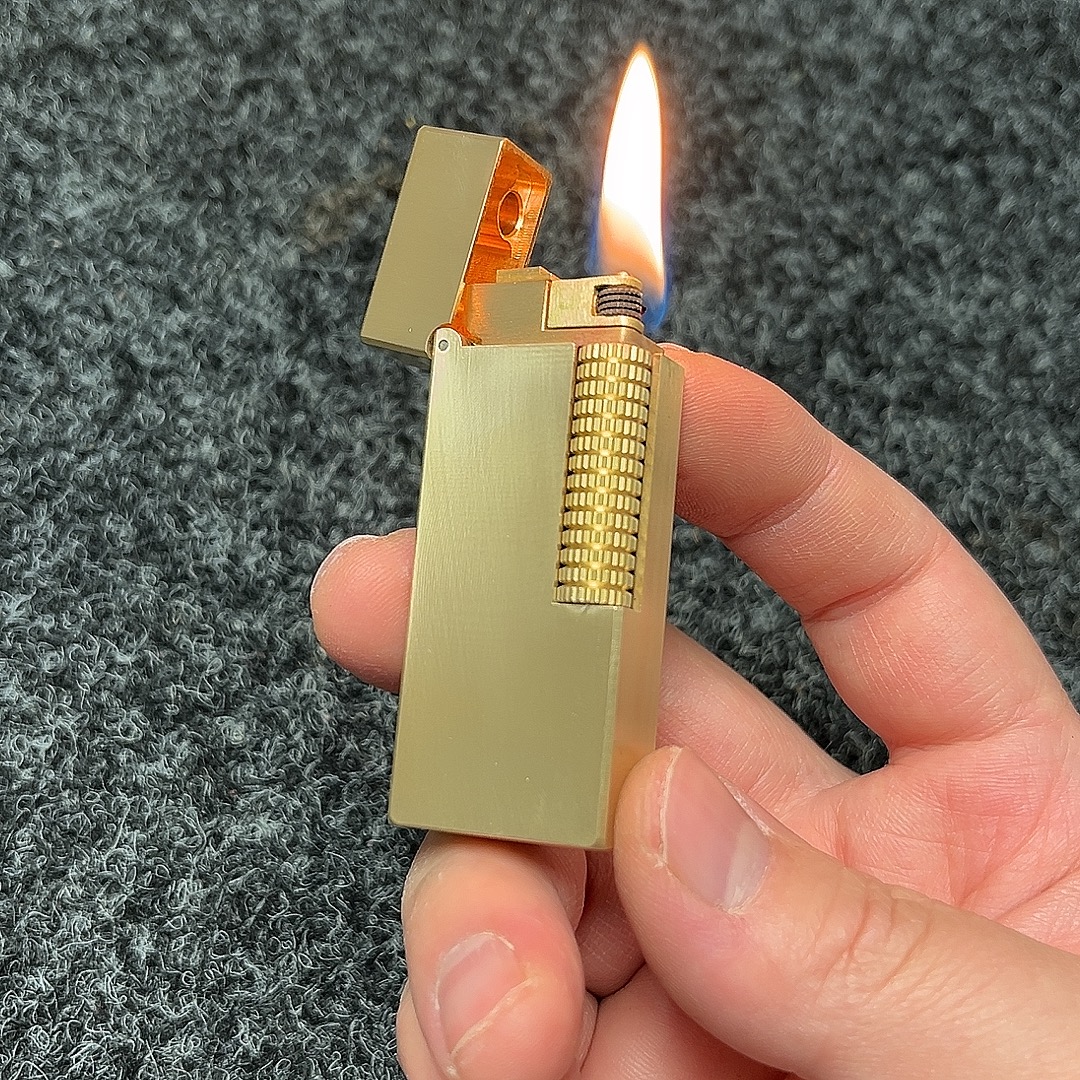 黄铜侧滑轮窄版煤油打火机