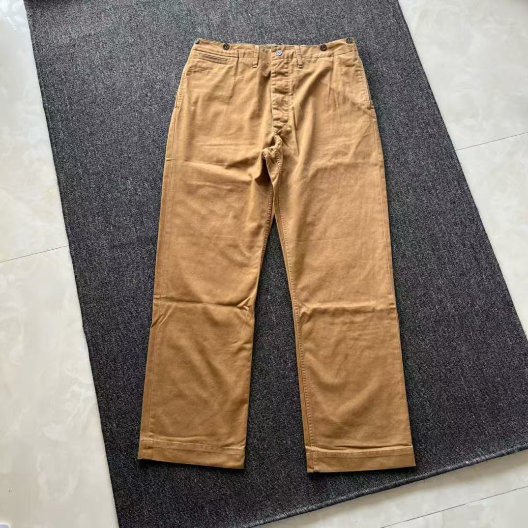 双R 男士复古做旧工装裤子巴黎扣长裤工装裤阿美咔叽背带裤绅士裤