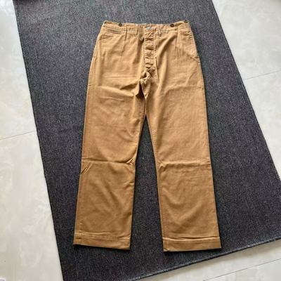 双R 男士复古做旧工装裤子巴黎扣长裤工装裤阿美咔叽背带裤绅士裤