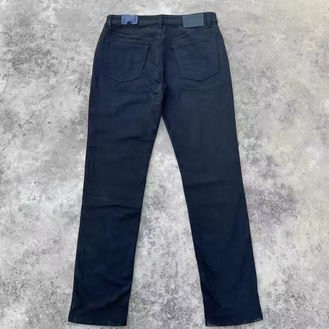 RL破落男士新款休闲长裤直筒薄款长裤黑色体闲棉弹牛仔裤修身长裤