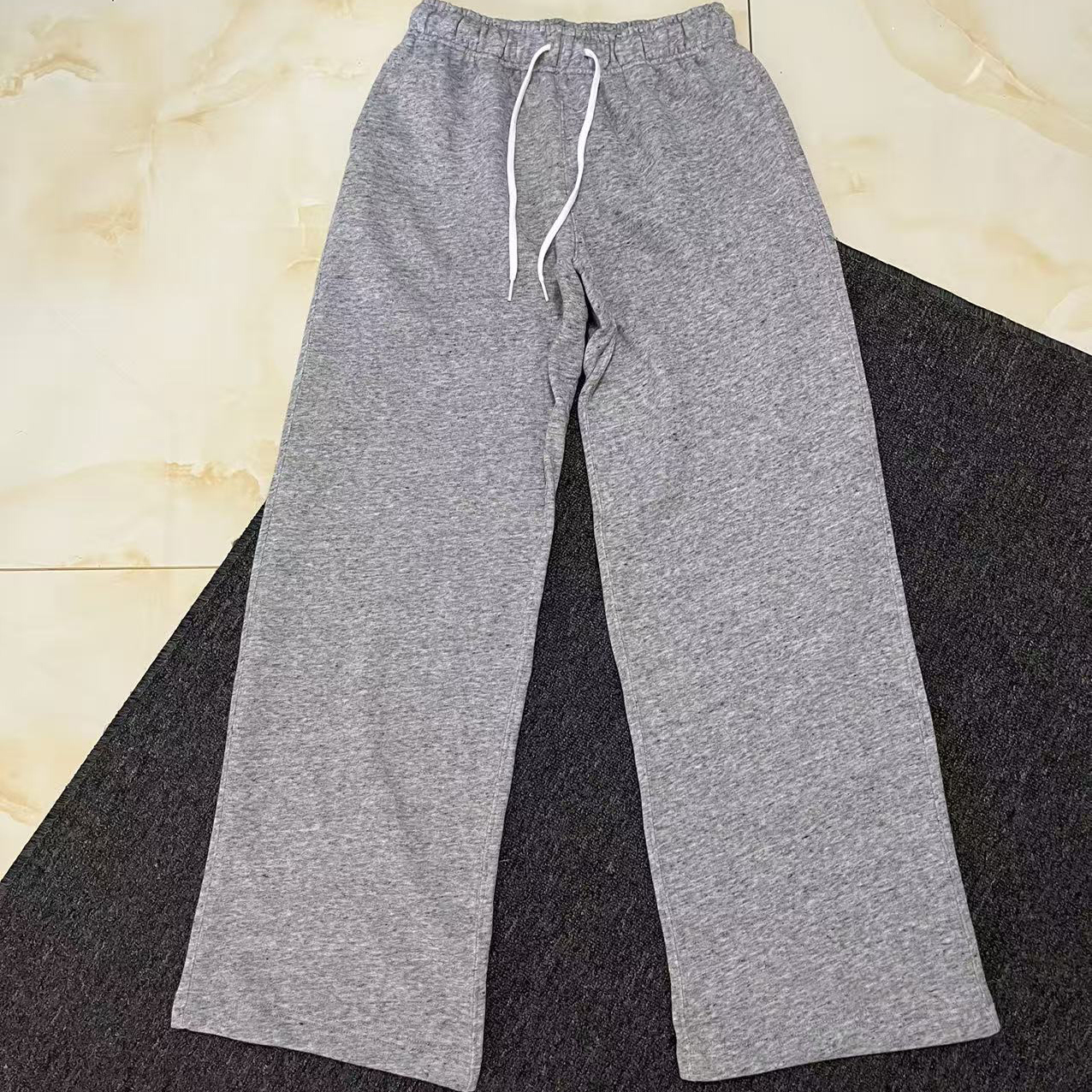 RL女装阔腿运动裤卫裤加绒纯棉宽松遮肉休闲直筒版型运动裤卫裤