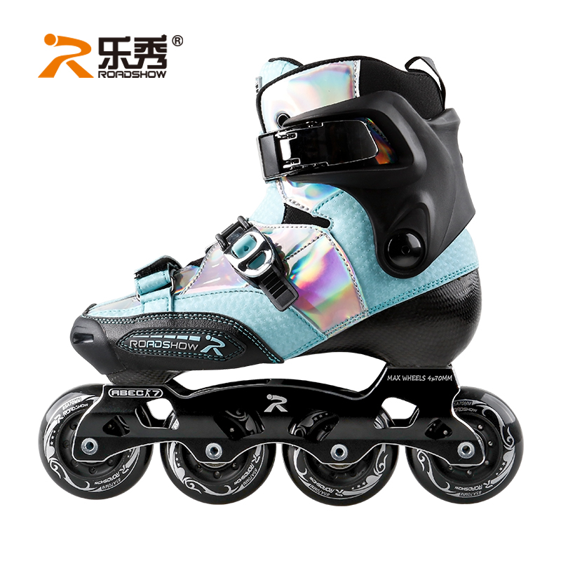 乐秀品牌RX3CT轮滑鞋儿童平花全套装滑冰鞋男女可调节旱冰溜冰鞋