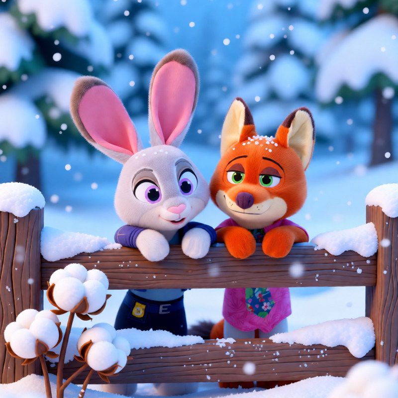 疯狂动物城尼克朱迪毛绒玩具情侣狐狸兔子公仔布艺玩偶PP棉填充