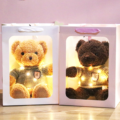 泰迪熊抱抱熊熊猫小熊公仔布娃娃毛绒玩具小号送女友生日礼物女生