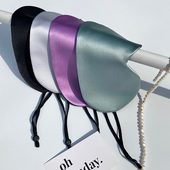 轻薄不压眼挂耳式 双面真丝眼罩遮光强桑蚕丝睡眠透气简约