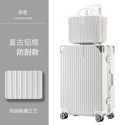 饰品【源头加工】行李箱女学生复古直角防刮拉杆密码箱铝框登机球