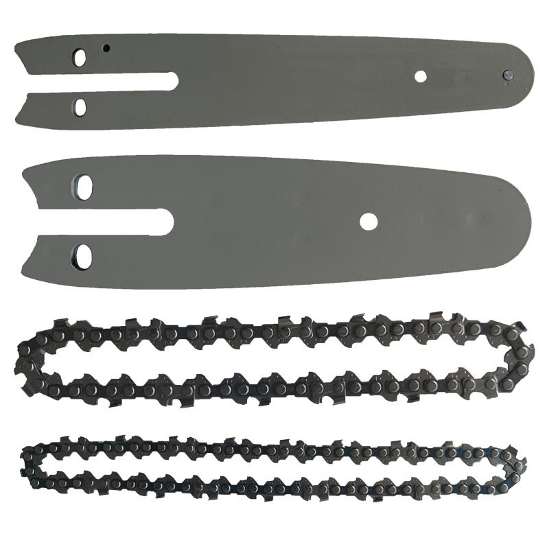 现货锂电充电式电链锯适用6寸链条导板配件伐木链条油锯导板