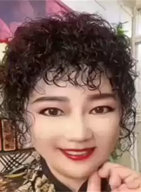 女士羊毛卷蓬松补发中老年补发