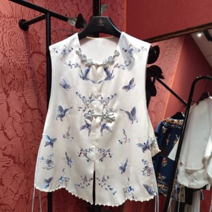 【云舞蝶·马甲】苏绣新中式国风纯手工刺绣马夹女新款高端桑蚕丝