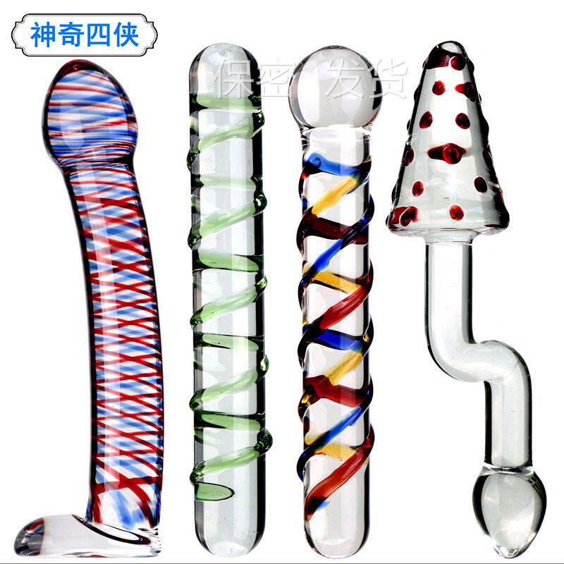 彩色条纹玻璃按摩器玻璃器器女用自律局部扩张按摩器夫妻放松解压