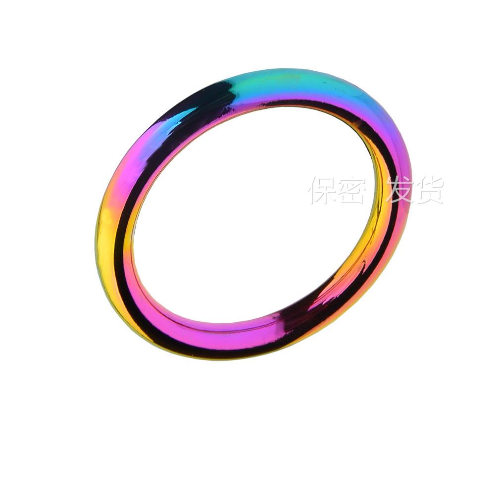 金属男用公鸡舒服器锁经环私密茎环按摩放松解压玩具外贸热销炫彩