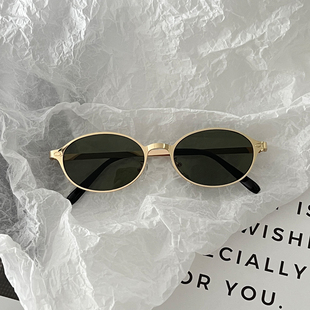 TAAK · 老钱风金边墨镜女复古金属椭圆眼镜2025新款高级感太阳镜