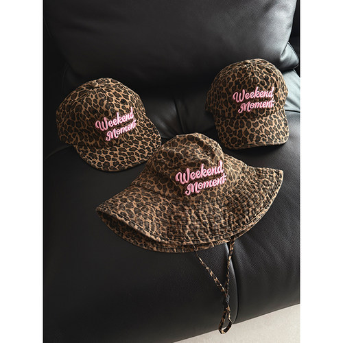 美式复古豹纹渔夫帽棒球帽