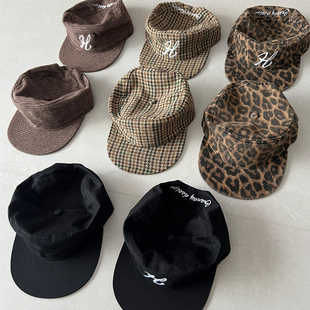 TAAK韩国潮牌新款 平顶帽女鸭嘴帽复古宽帽檐字母平檐棒球帽鸭舌帽