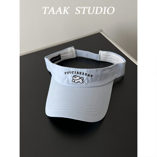 日系可爱小狗空顶帽子女夏季