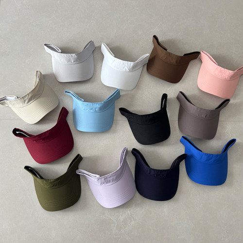 韩国户外纯色速干空顶帽夏季