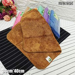 多吉多功能超纤维吸水绵柔抹布拖布替换布30*40多色加厚擦地包邮