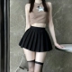 夏季 超短百褶裙无内衬高腰jk裙显瘦超短裙松紧腰纯欲30cm