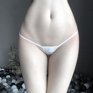 狐狸尾巴小毛球内裤 情侣趣味内衣 性感暴露内衣走光开档透明内裤