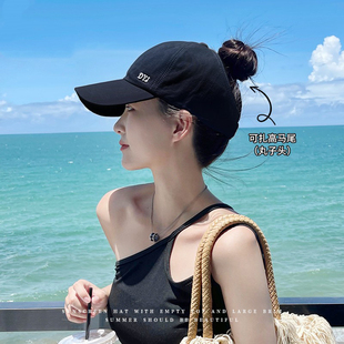 帽子女款2025新款棒球帽宽帽檐大脸显脸小鸭舌帽遮阳帽防晒太阳帽