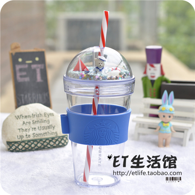 星巴克限量小小世界拱盖吸管杯