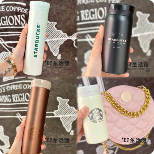 星巴克杯子2025可爱银色宇航小熊细长不锈钢保温杯杯迷你随行水杯