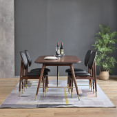 轻奢北欧实木餐椅靠背椅家用皮椅餐厅现代简约commune同款 椅子