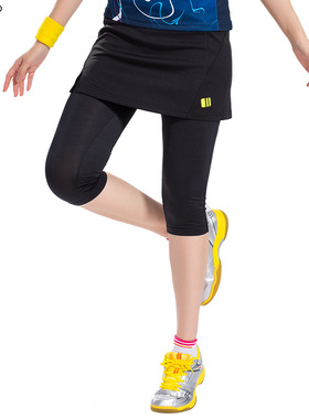 单双号DASONKA女子运动七分裙羽毛球裙裤透气速干防走光乒乓球裙