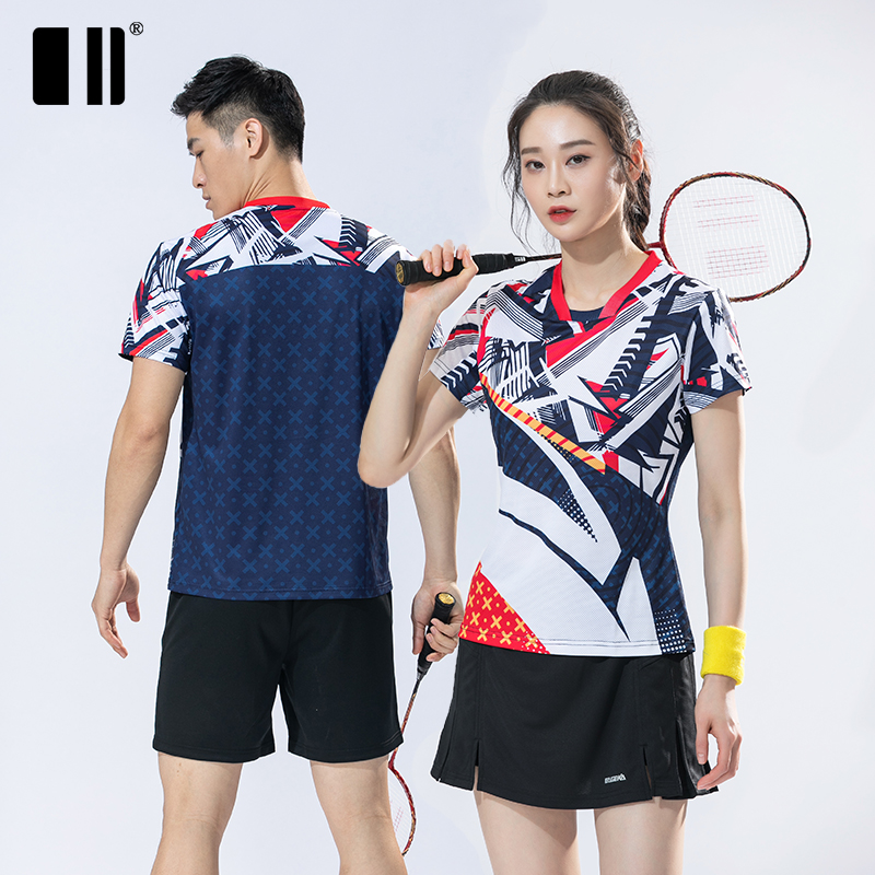 鹰尔凯团购定制羽毛球套装女短袖运动服乒乓球衣服男网球服女套装