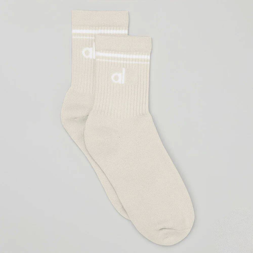 thumbnail for A* Women's Soft Yoga Cotton Mid-tube Socks Solid Color Socks
